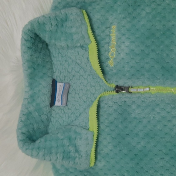 Turquoise Columbia Fleece Jacket - Girls size 7-8 - Picture 2 of 8